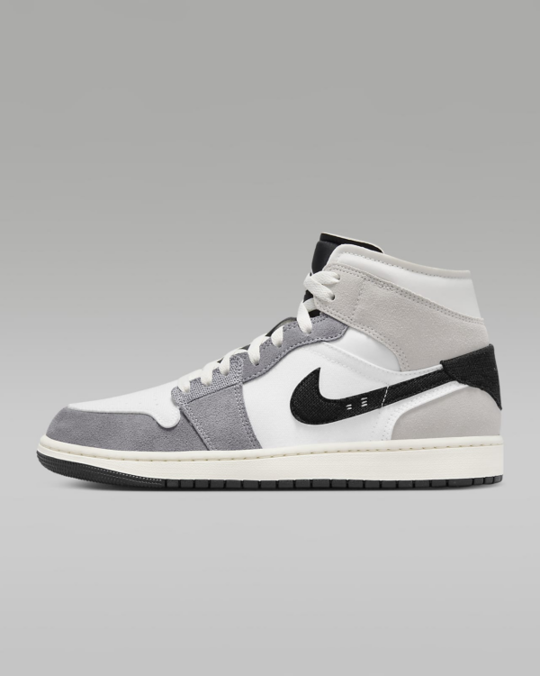 Air Jordan 1 Mid SE Craft Men's Shoes Cement Grey White DZ4136-002