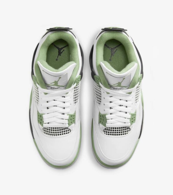 Women's Air Jordan 4 Oil Green - Image 4
