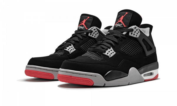 Men's Air Jordan 4 Retro Bred Basketball Shoes - Image 2