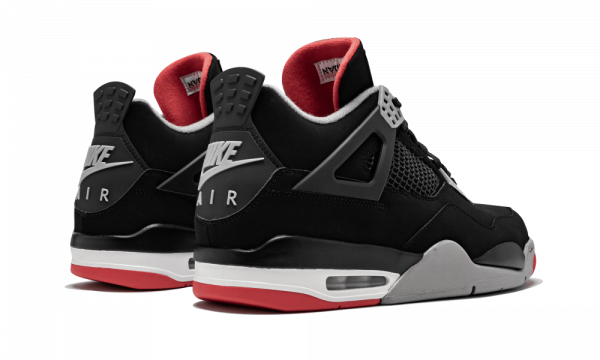 Men's Air Jordan 4 Retro Bred Basketball Shoes - Image 3